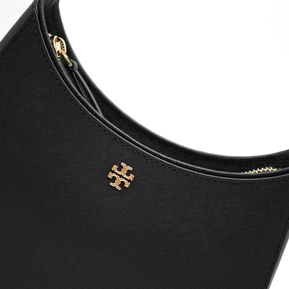 🍓NWT TORY BURCH Black Shoulder Bag with Crescent Shape - Picture 3 of 5